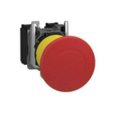Vészgomba-nyomó komplett d22 1ny 1z süllyesztett 40mm-fej húzó nyugtázás Harmony XB5 Schneider
