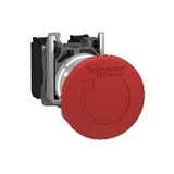 Vészgomba-nyomó komplett d22 2ny falonkívüli 40mm-fej fordító nyugtázás Harmony XB4 Schneider