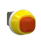 Vészgomba-nyomó komplett d22 jelzőfény 1ny 2z süllyesztett 40mm-fej Harmony XB5 Schneider