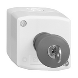 Vészgomba-nyomó komplett tokozott d22 1ny 40mm-fej kulcs-nyugtázás Harmony XALK Schneider
