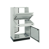 Vezérlőasztal konzollal 1200mm-sz 1400mm-ma 1045mm-mé 4-ajtós porszórt acél Spacial SD Schneider