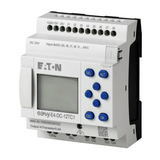 Vezérlőrelé 4AI 8DI 4DO 20.4-28.8V/DC 0.5A kijelzővel EASY-E4-DC-12TC1 EATON