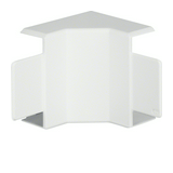 Vezetékcsatorna belső sarok fedél 18mm x 45mm x 90° kezeletlen műanyag fényesfehér LF Hager