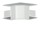 Vezetékcsatorna belső sarok fedél 30mm x 30mm x 90° kezeletlen műanyag fényesfehér LF Hager