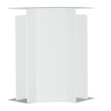 Vezetékcsatorna belső sarok fedél 61mm x 190mm x 90° kezeletlen műanyag fényesfehér LF Hager