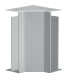 Vezetékcsatorna belső sarok fedél 61mm x 190mm x 90° kezeletlen műanyag gránitszürke LF Hager