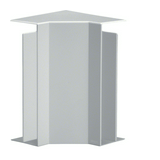 Vezetékcsatorna belső sarok fedél 61mm x 190mm x 90° kezeletlen műanyag világosszürke LF Hager
