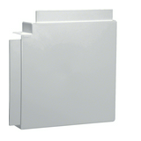 Vezetékcsatorna lapos sarok kúpfedél 61mm 230mm x 90° kezeletlen műanyag világosszürke LF Hager