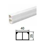 Vezetékcsatorna mini osztott műanyag 40mm x 25mm x 2000mm fehér kezeletlen MIK 25/40/2 Dietzel