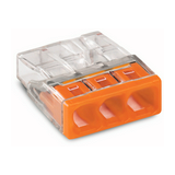 Vezetékösszekötő átlátszó 3-pólus 0.5-2.5mm2 24A 450V WAGO