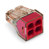 Vezetékösszekötő átlátszó 4-pólus 1.5-4mm2 32A 400V barna WAGO