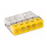 Vezetékösszekötő átlátszó 5-pólus 0.5-2.5mm2 24A 450V WAGO