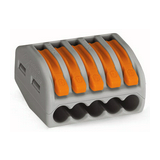 Vezetékösszekötő oldható 32A/400V leágazás 5x 0.8-4mm2 szürke WAGO
