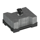 Vezetéktartó lapostetőre d28mm HVC-85-höz 5kg-betontalppal szorítóbilincs 98,5mm J.PRÖPSTER