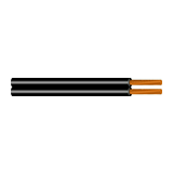 Világítási többerű vezeték H03VH-H 2x 1.5mm2 300V/U0 300V fekete H03VH-H (MZSL) 100m
