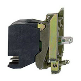 Világító nyomó blokk 1z 1ny 3A/AC-15/240V izzó 0-250V/AC BA9s előlapra Harmony XB4 Schneider