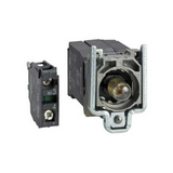 Világító nyomó blokk trafóval 1z 3A/AC-15/240V izzó 230V/AC BA9s előlapra Harmony XB4 Schneider