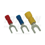 Villás saru 1,5mm2 4M/csavar villás-alakú PVC piros réz ónozott TRACON