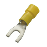 Villás saru DIN 46237 4-6,0mm2 10M/csavar villás-alakú PVC sárga réz ónozott SV10 Haupa