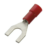 Villás saru DIN 46237 nejlon szigeteléssel 0.5-1,5mm2 6M/csavar villás-alakú piros réz PV6 Haupa