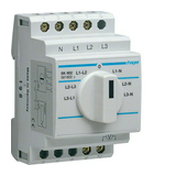 Voltmérő átkapcsoló 7-állású L/L mérés L/N mérés 0-állással sorolható elosztóbeépítés SK Hager