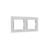 Wall Switch keret Wall Switch kapcsolóhoz 2-es vízszintes üveg fehér kezeletlen WF2-W Shelly