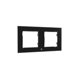 Wall Switch keret Wall Switch kapcsolóhoz 2-es vízszintes üveg fekete kezeletlen WF2-B Shelly