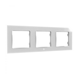 Wall Switch keret Wall Switch kapcsolóhoz 3-es vízszintes üveg fehér kezeletlen WF3-W Shelly