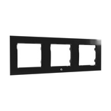 Wall Switch keret Wall Switch kapcsolóhoz 3-es vízszintes üveg fekete kezeletlen WF3-B Shelly