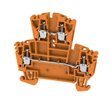 Átmenő sorkapocs TS35 2-szintes 24A 0.5-2.5mm2 narancs csavaros WDK 2.5 OR Weidmüller