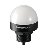 Fényjelző folyt/villogó RGB d55x71mm d:M30 1,4m-kábel 24V DC beépíthető beépített LED MC55 WERMA