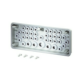 Zárófedél membrános kábelbevezetőkkel 300mmx 25mmx 100mm műanyag szürke Mi FP 38 Hensel