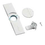 Zárpajzs+fogantyú fehér műanyag IP44 40mmx 165mmx Univers Hager
