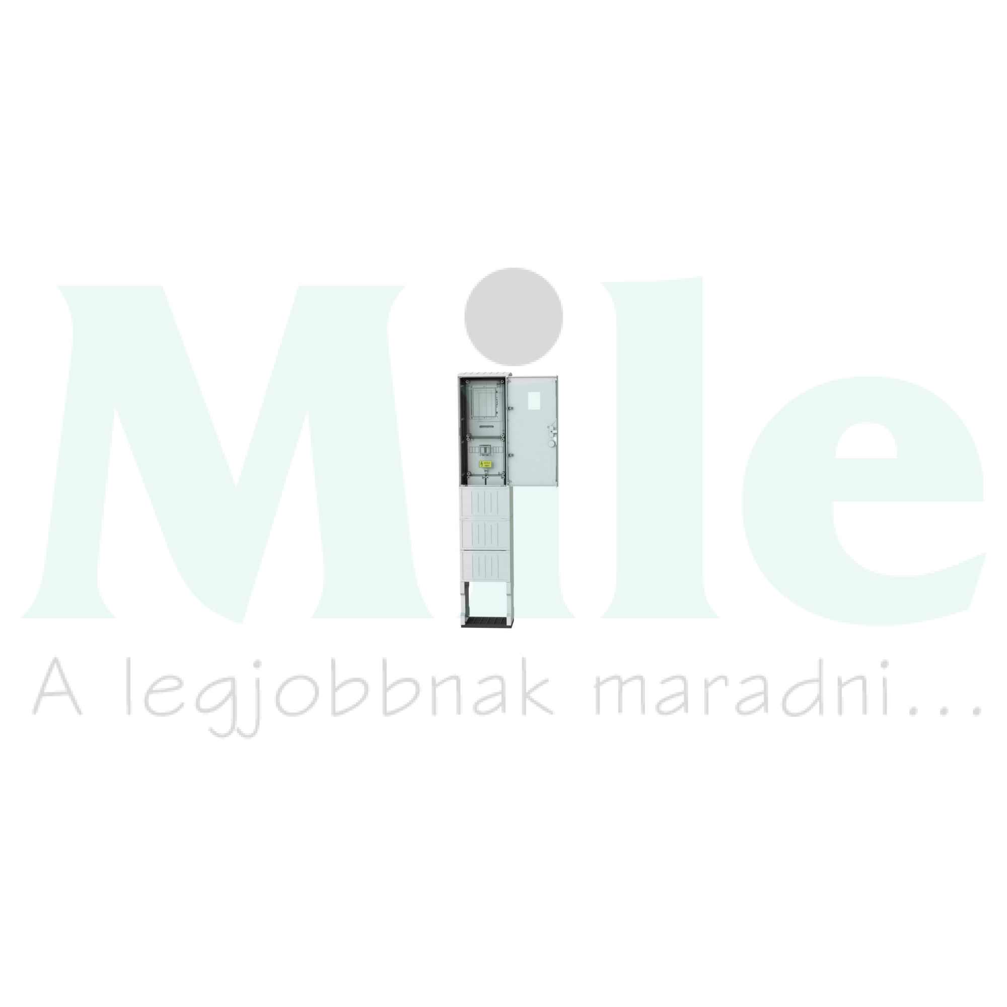 1/3F mérőszekrény 1xM63.80A földkábeles álló 1-szintes 1-mérőhely 1M PVT-K-L-Fm-40 Csatári Plast
