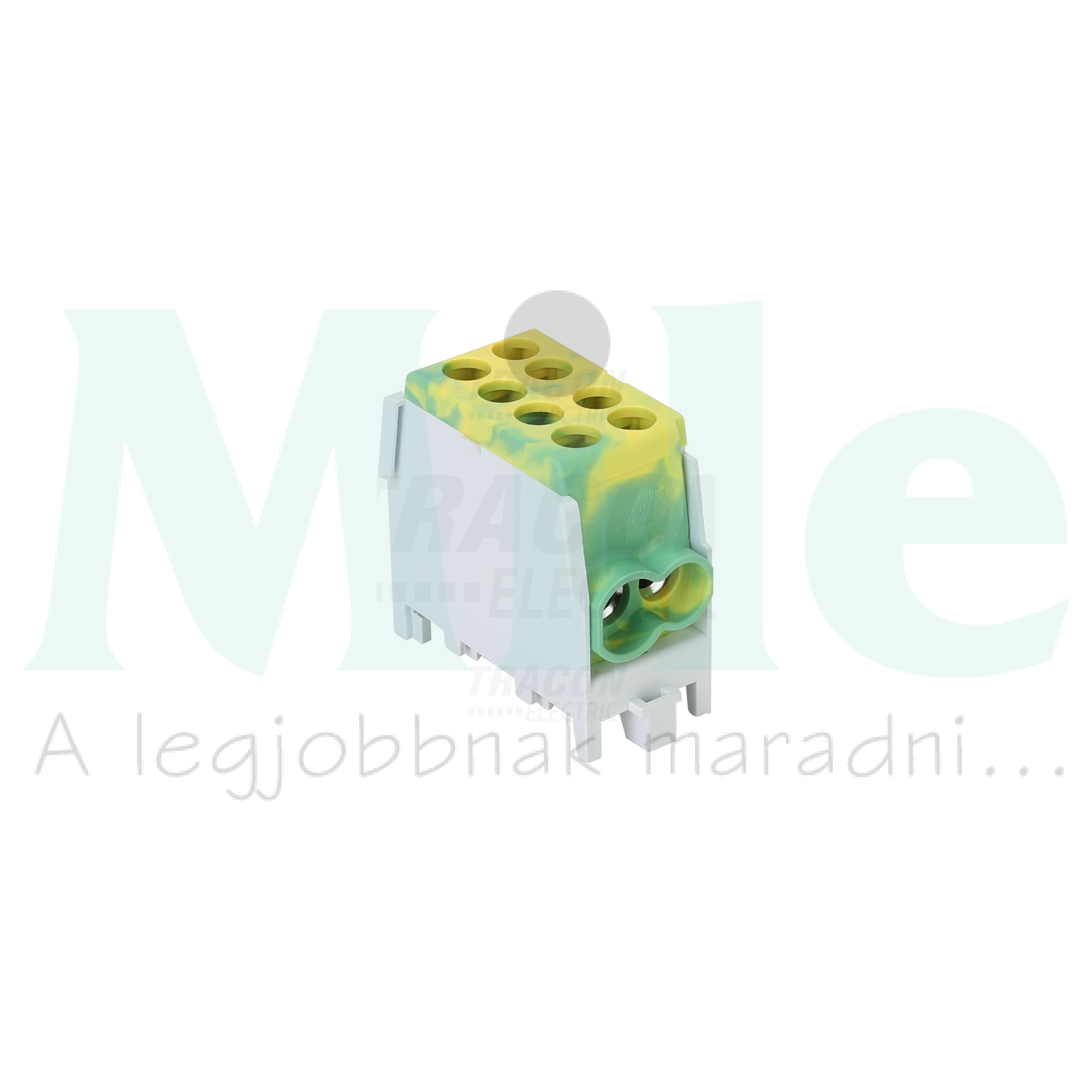 Fővezetéki leágazókapocs 101A/400VAC 2x2x2,5-25mm2 Al/Cu zöld/sárga 1P 25mm2 TRACON