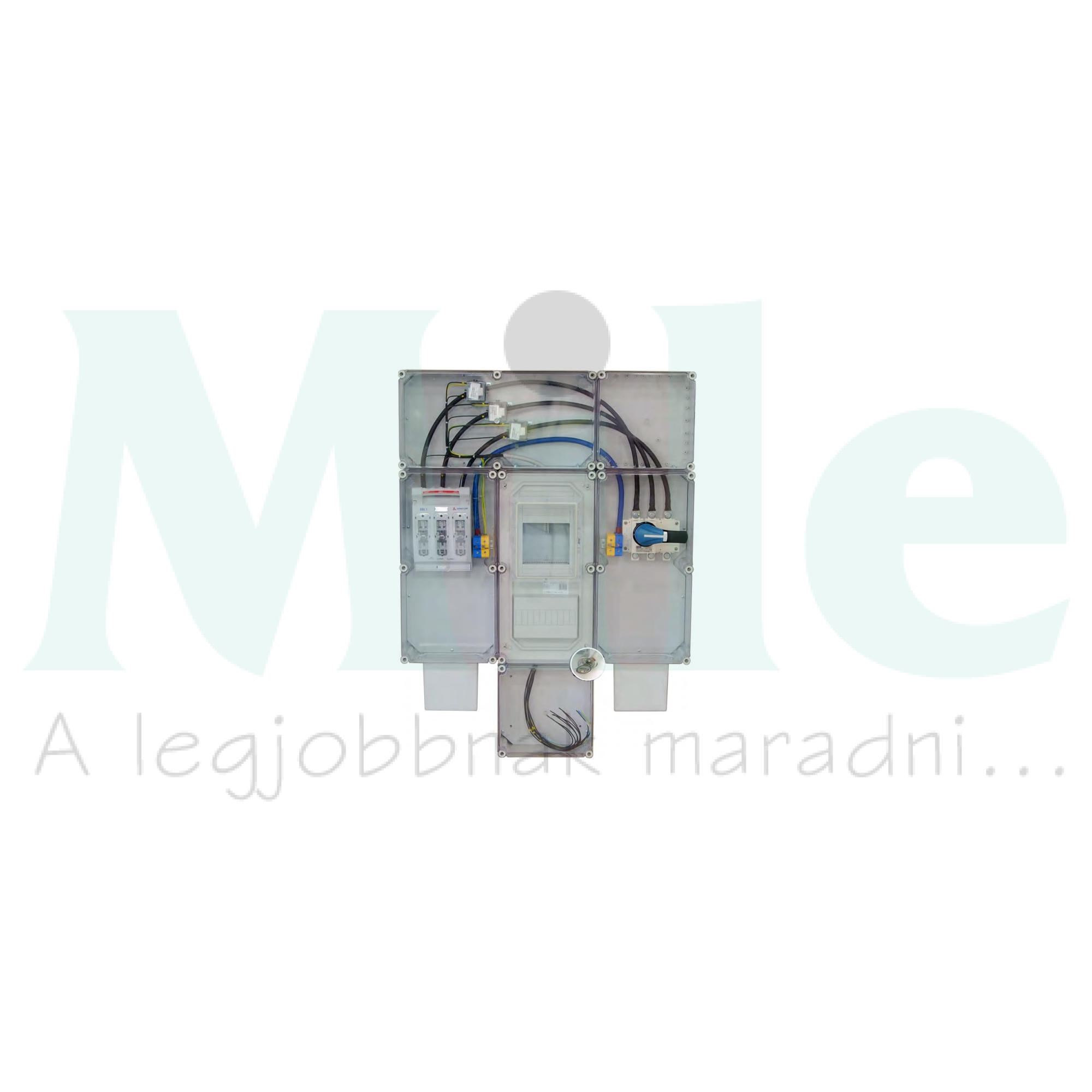 3F mérőszekrény EON áramváltós +modem alsó maszk 1-szintes 1 PVT EON 9090 N3x250A Csatári Plast