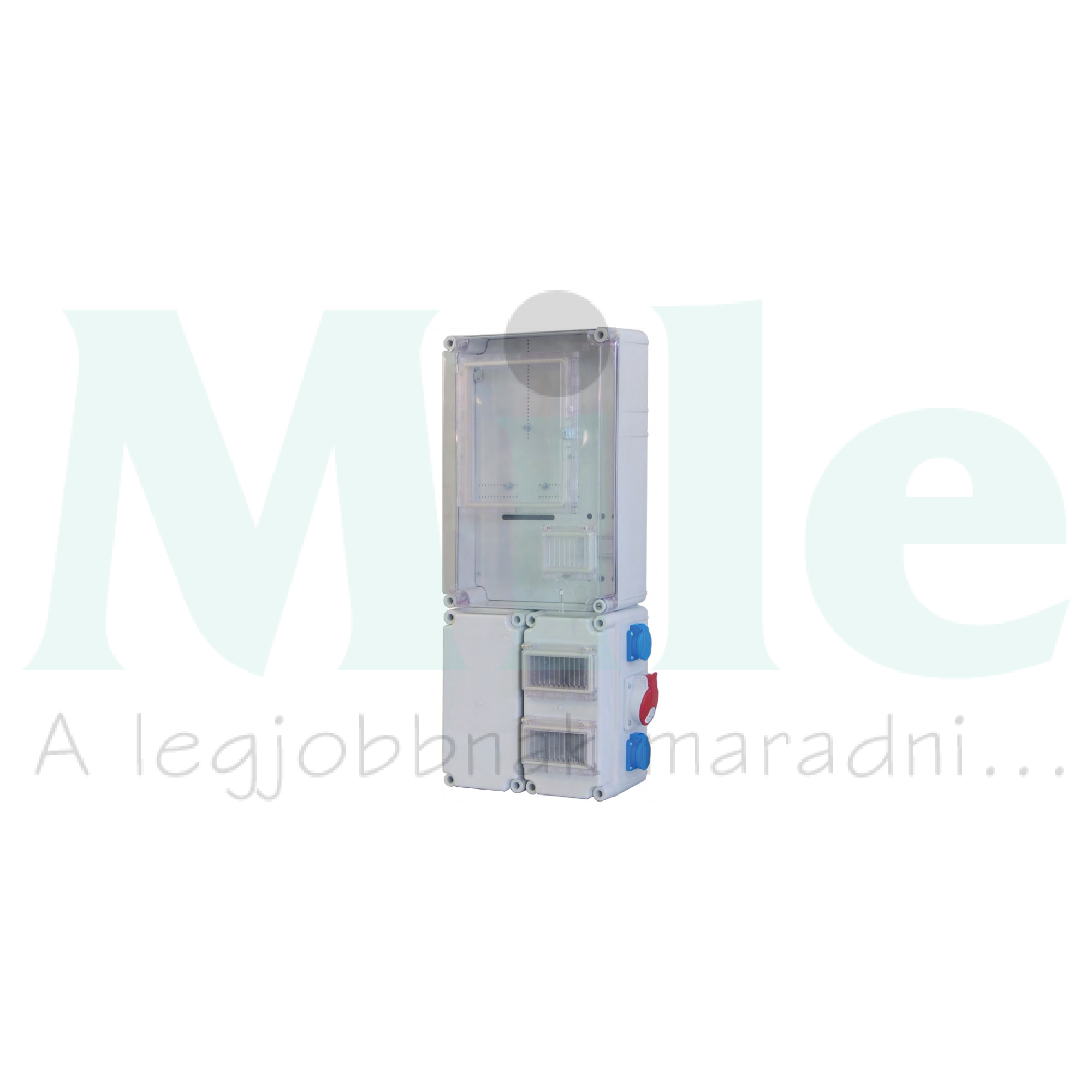 3F mérőszekrény EON EM-ablak k.zár kism. kábelfogadó PVT EON 3045 FO 2x6 ÁK - Fi Csatári Plast