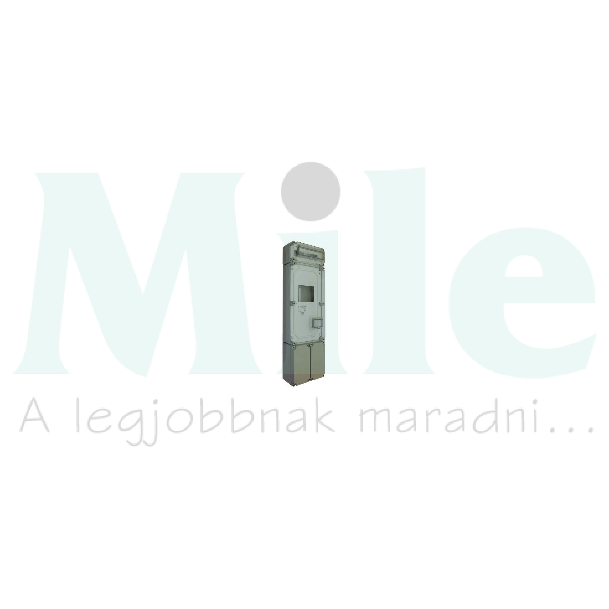 3F mérőszekrény +kábelfogadó+kismegszakítók 1-szintes 1M 1 PVT 3060 FO2-F12 ÁK Csatári Plast