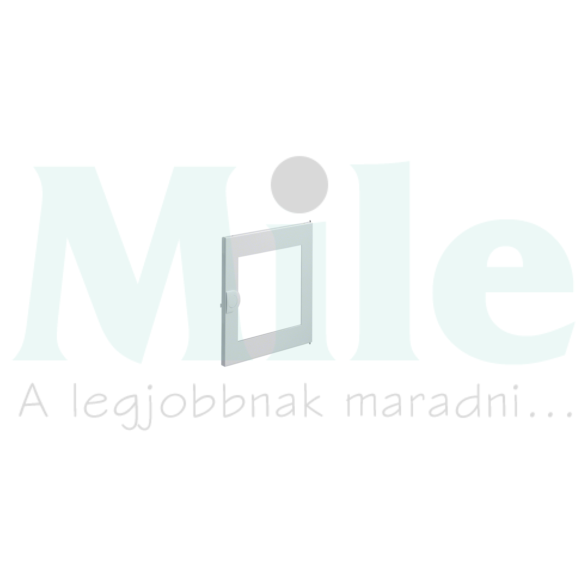 Ajtó 1soros átlátszó fehér 288mmx 296.5mmx Volta Hager