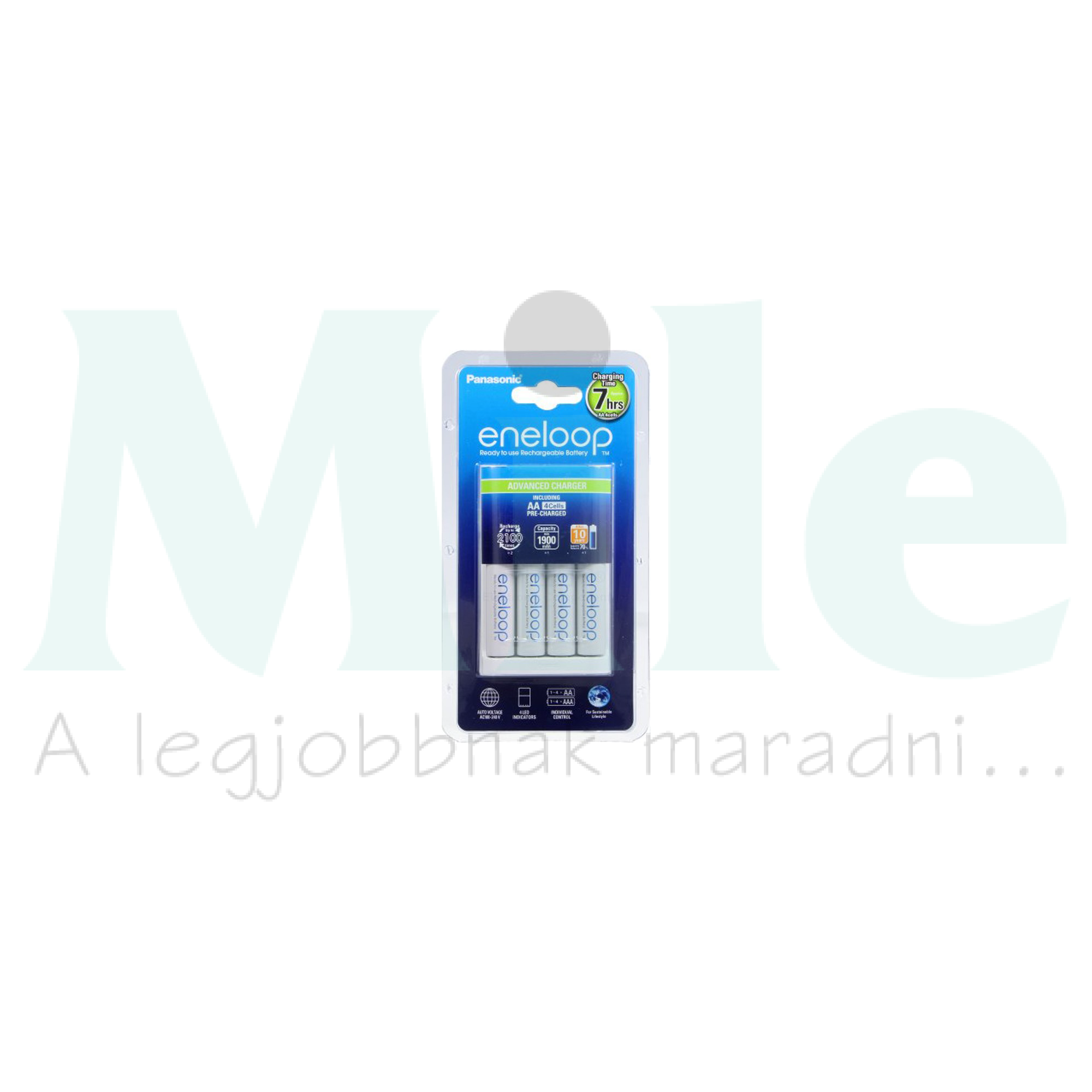 Akkumulátortöltő AA (ceruza/AAA (mikro) +4db 1900mAh AA (420min) Eneloop Panasonic