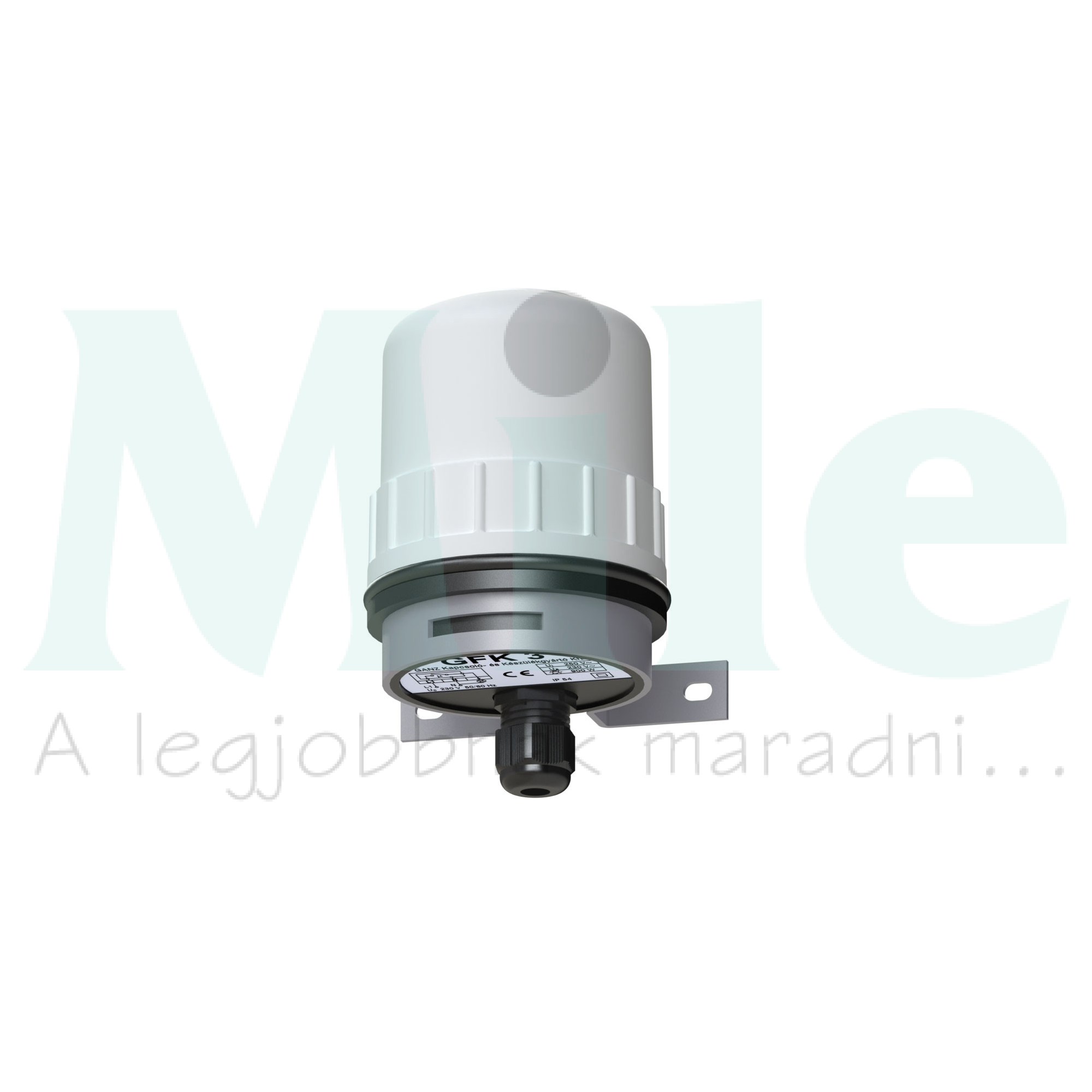 Alkonykapcsoló falra kültér 1z falonkívüli műanyag szürke GFK-3 Ganz KK