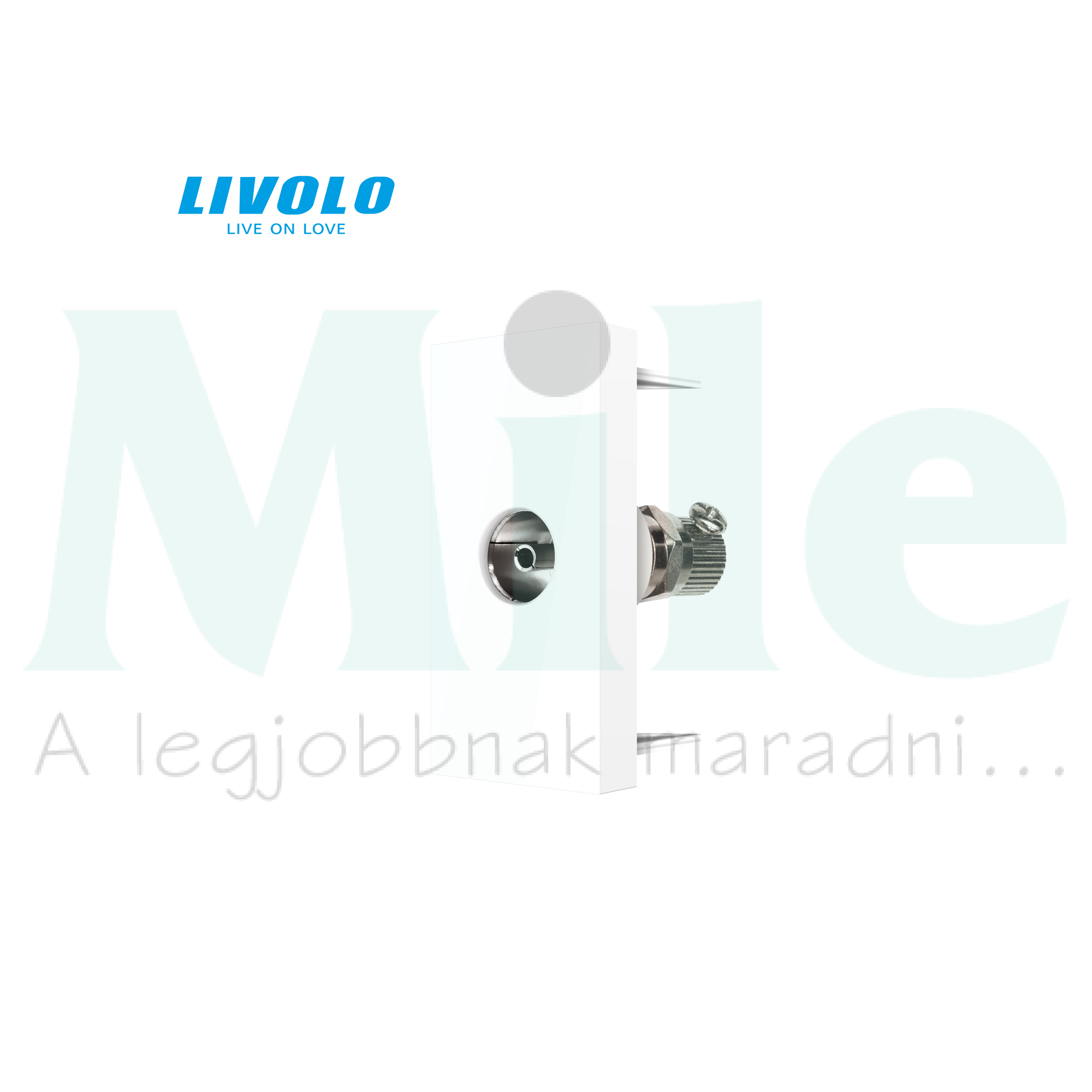 Antenna aljzat TV 1modul 1-kimenet süllyesztett fehér C7 LIVOLO