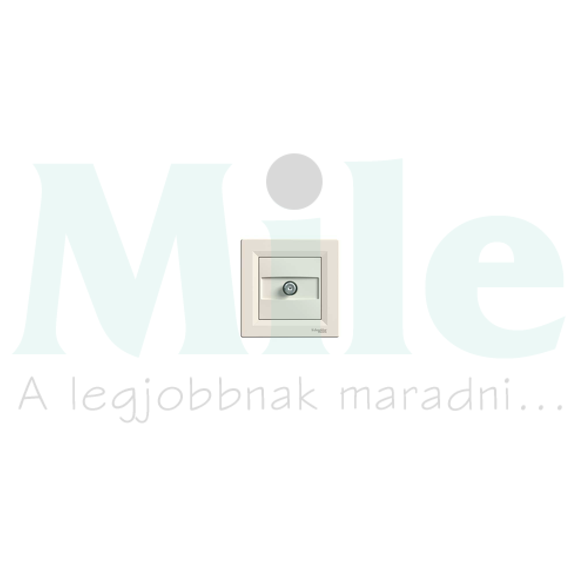 Asfora antenna aljzat SAT süllyesztett komplett bézs 1-kimenet végzáró Schneider