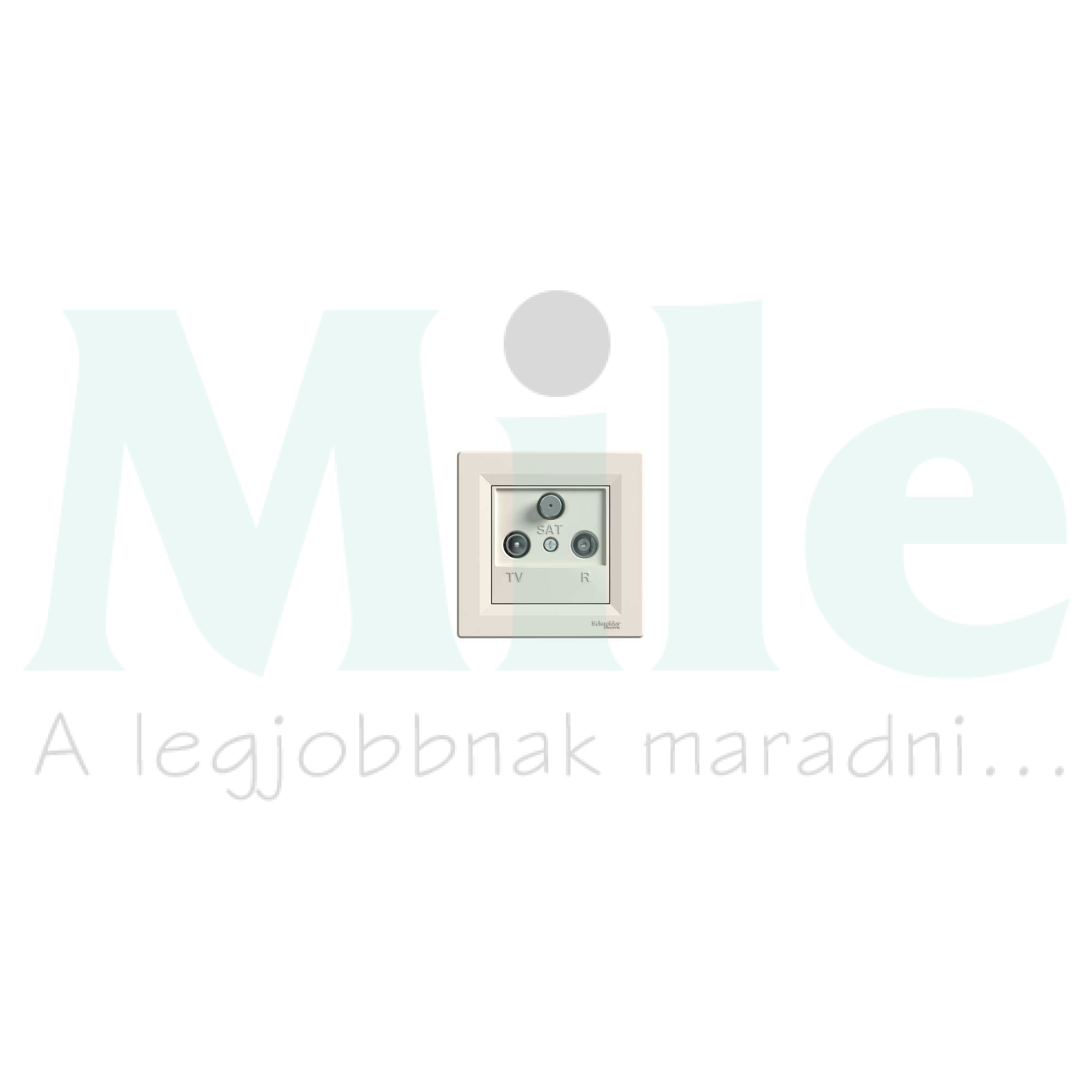 Asfora antenna aljzat TV-R-SAT süllyesztett komplett bézs 3-kimenet végzáró Schneider