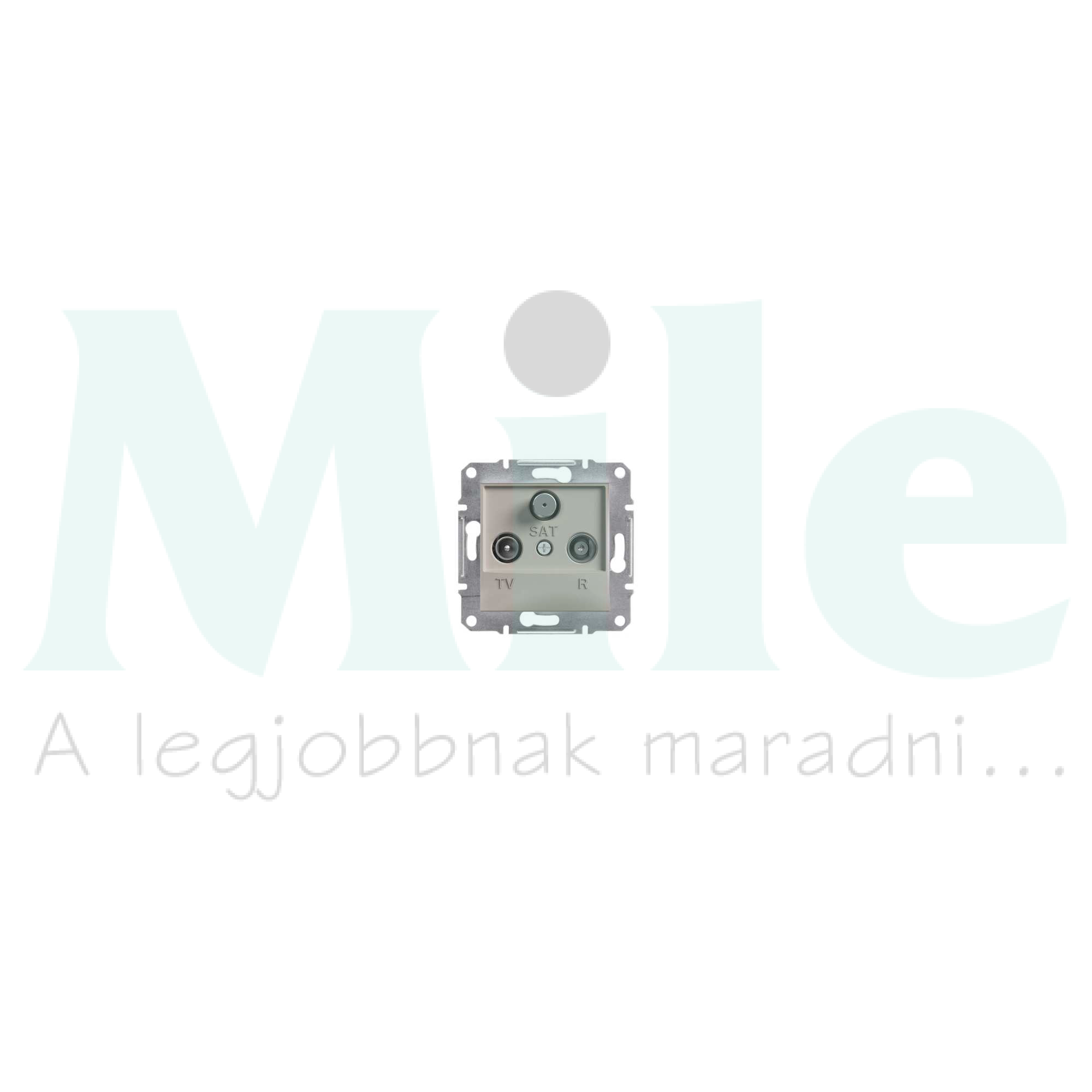 Asfora antenna aljzat TV-R-SAT süllyesztett komplett bronz 2-kimenet átmenő 4dB/860MHz Schneider