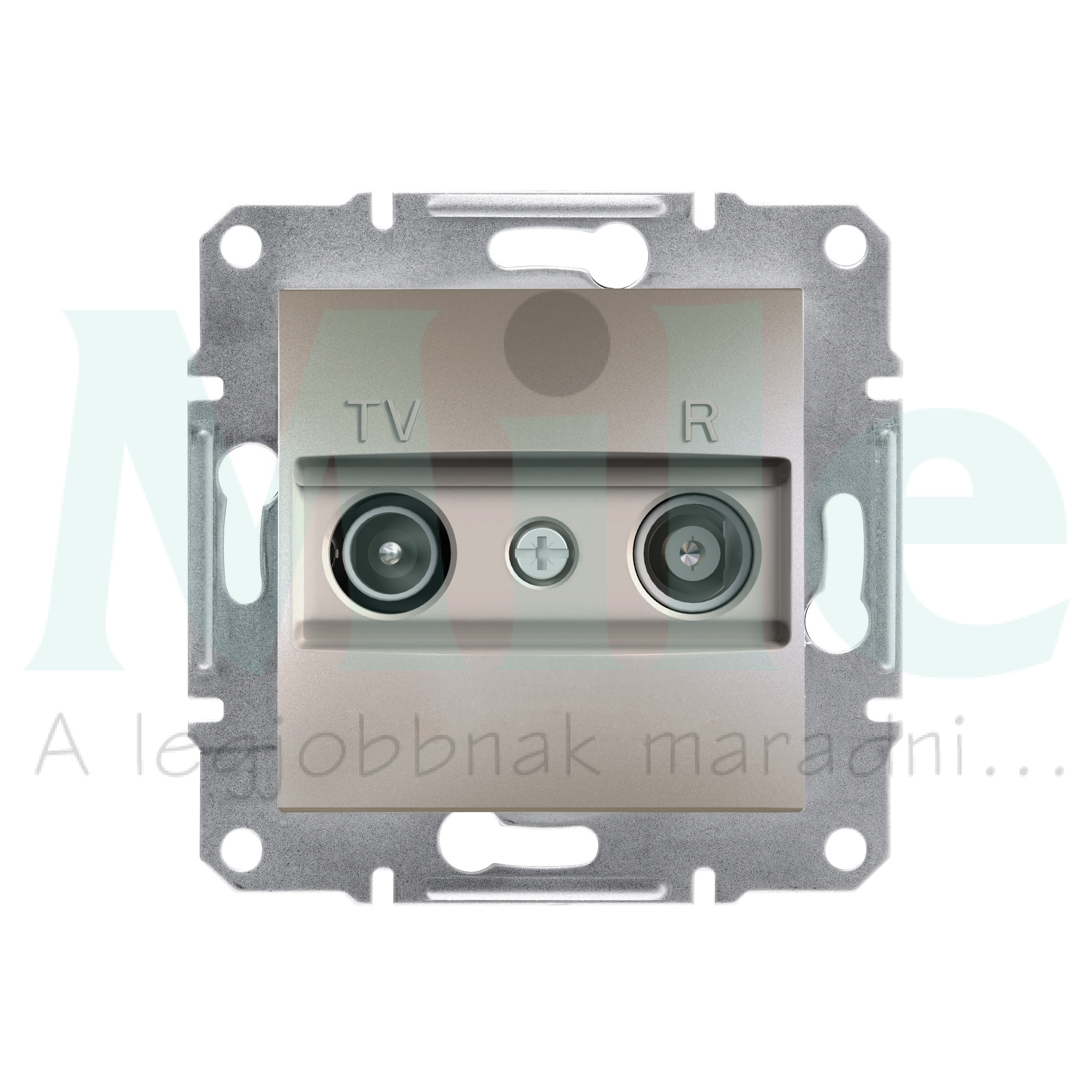 Asfora antenna aljzat TV-R süllyesztett komplett bronz 2-kimenet végzáró 1dB/860MHz Schneider