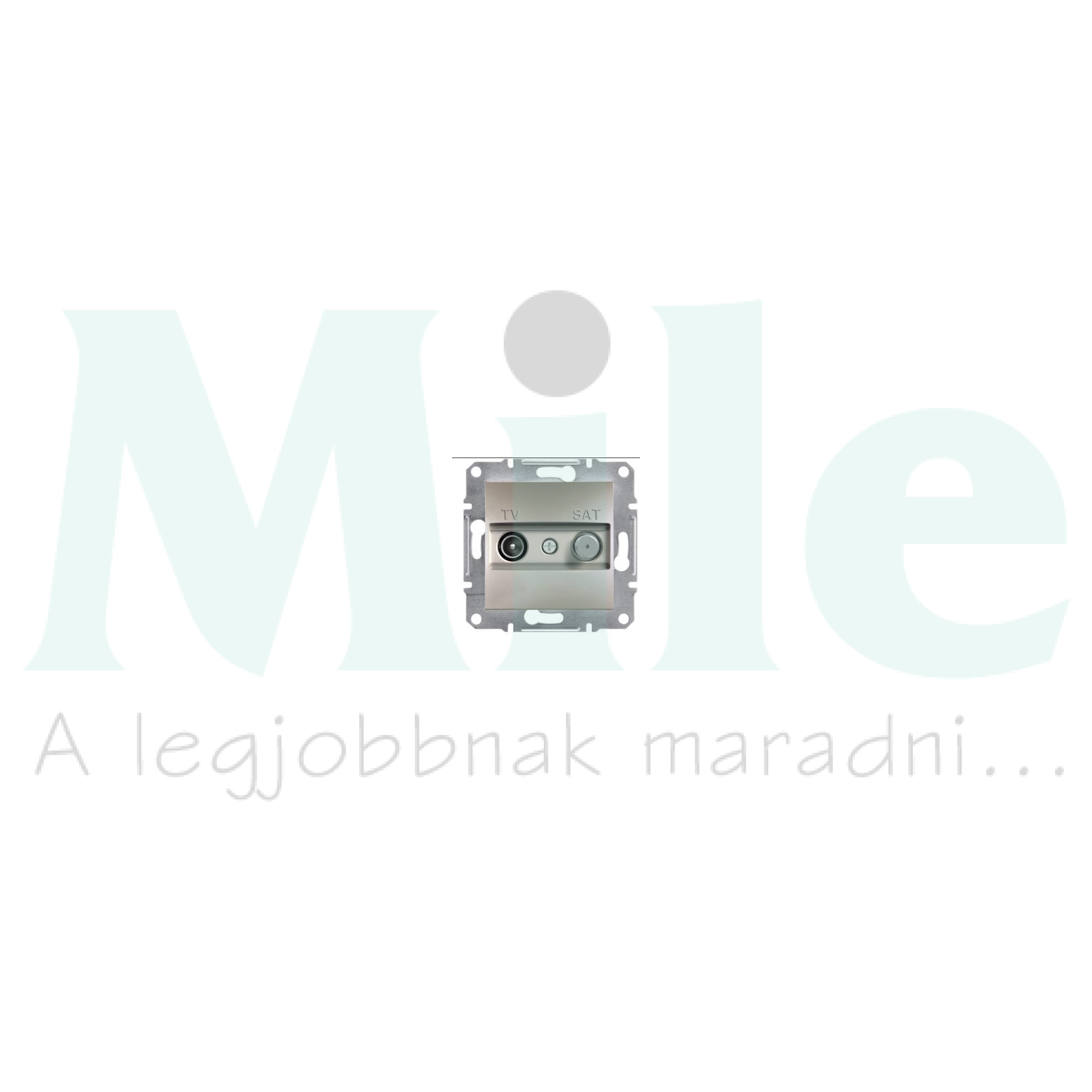 Asfora antenna aljzat TV-SAT süllyesztett komplett bronz 2-kimenet végzáró 1dB/860MHz Schneider