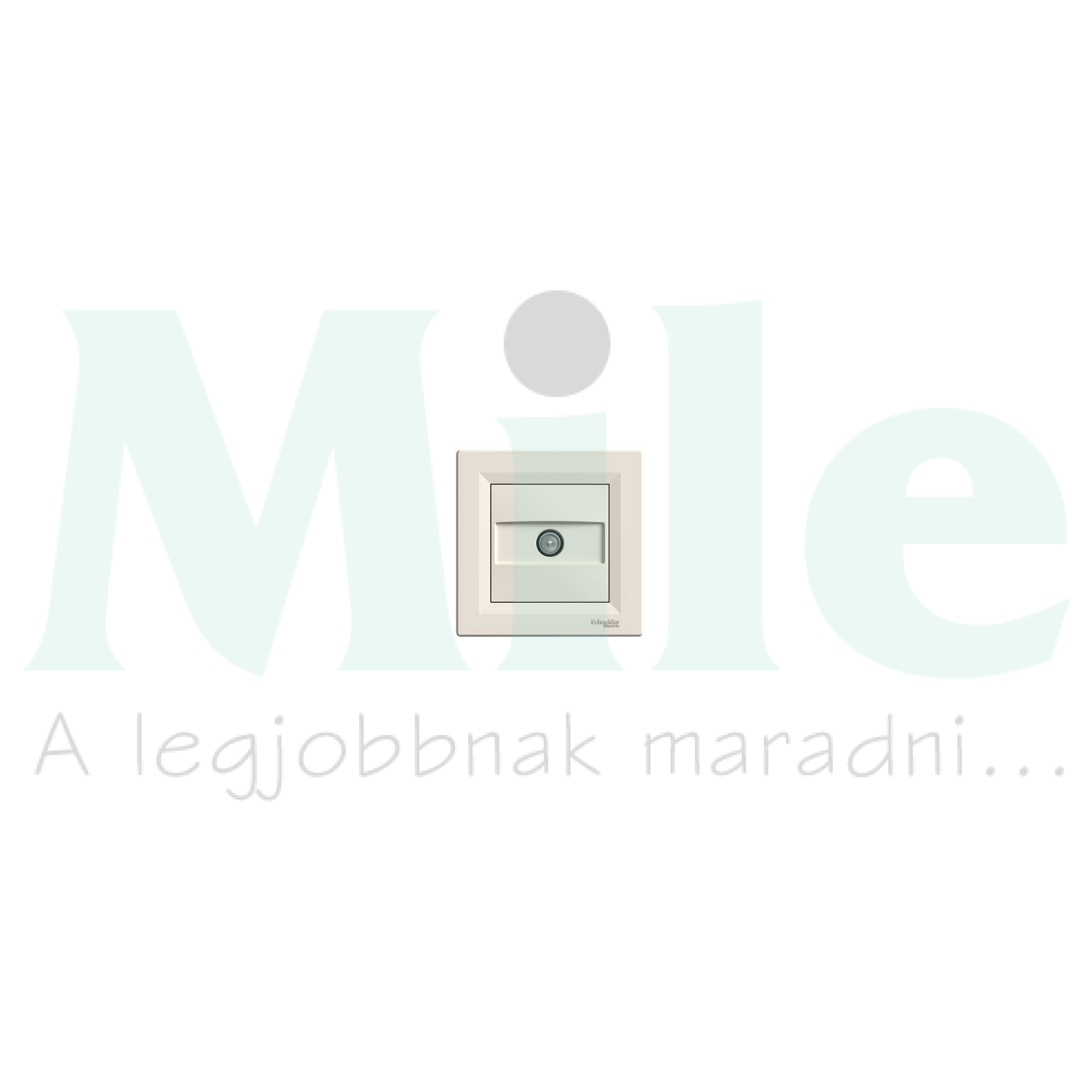 Asfora antenna aljzat TV süllyesztett komplett bézs 1-kimenet végzáró Schneider