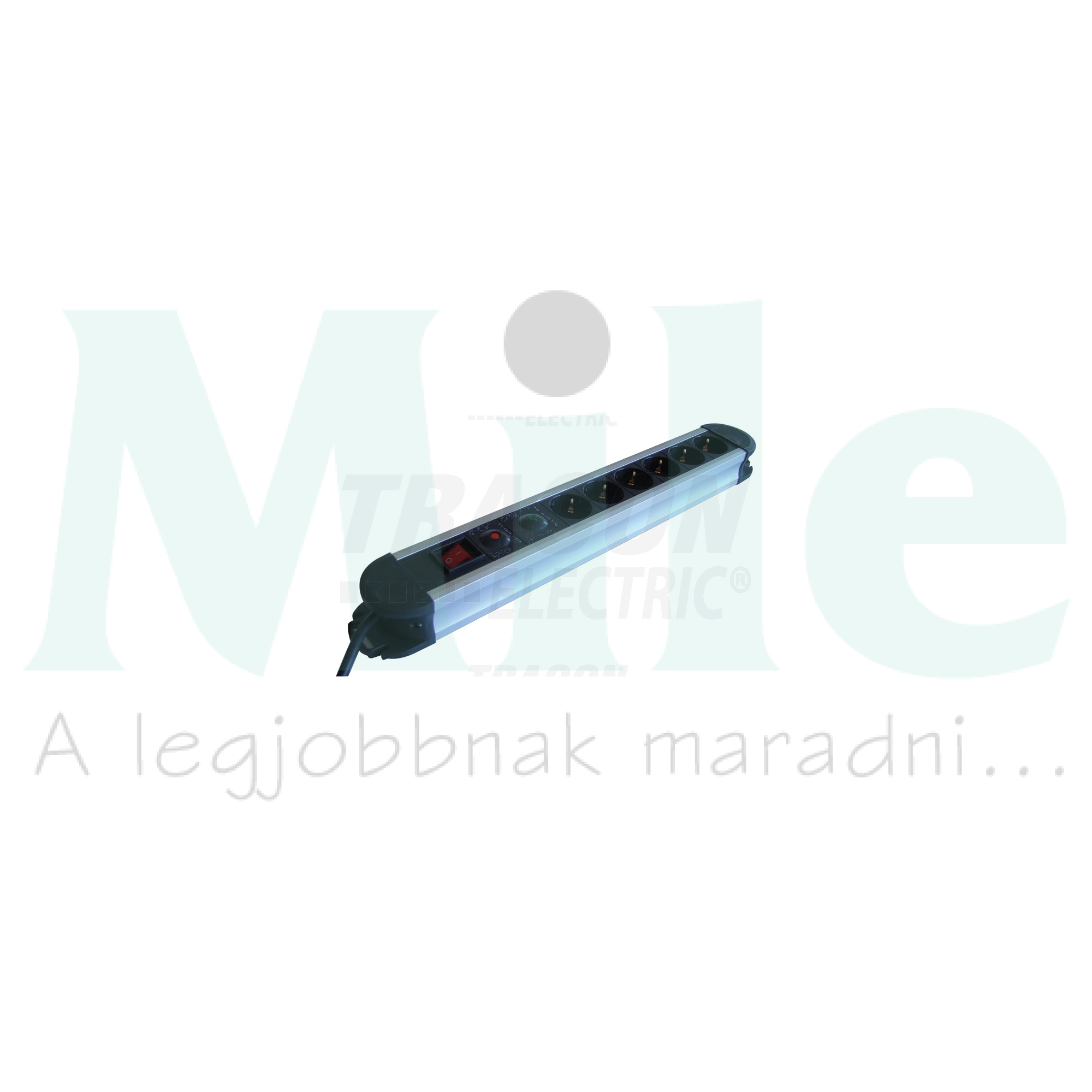 Asztali elosztósor 3680W 1.5mm2 3m túlfeszvédett 6x2P+E/230V 16A  kapcsolós IP20 TRACON
