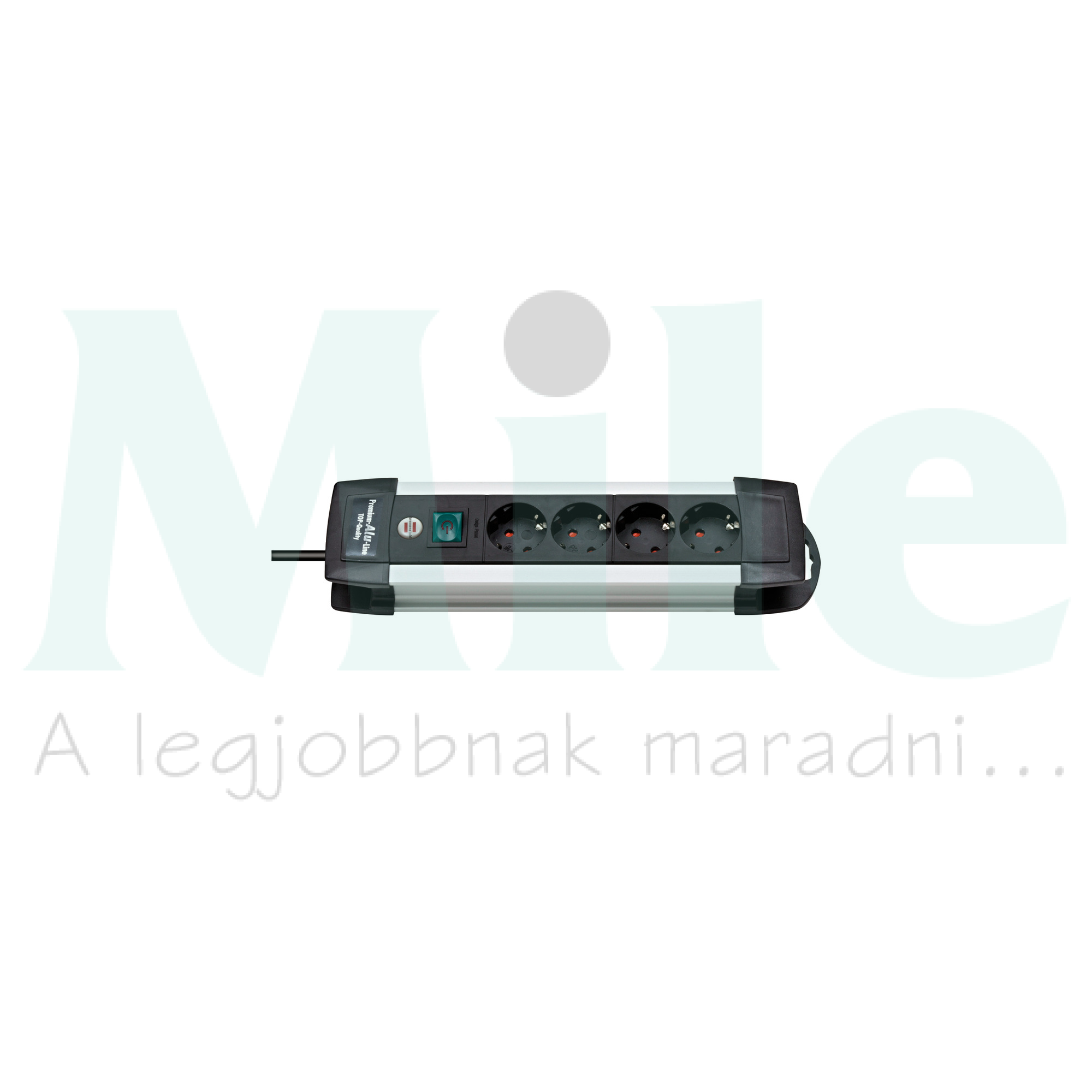 Asztali elosztósor gyerekvédős 1.5mm2 1.8m 4x2P+E/230V 16A fekete IP20 Premium-Alu-Line LECTRA